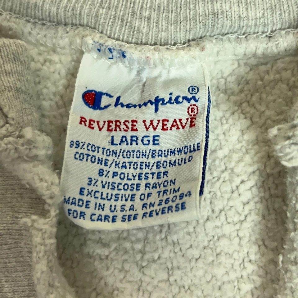 Vtg Chicago Bulls Mens Sweatshirt Large Gray Champion Reverse Weave Basketball - Image 4 of 4