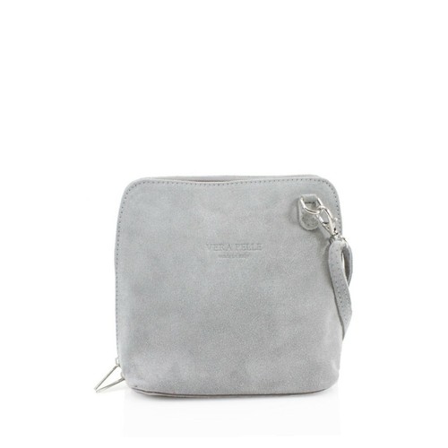 New Women's Suede Leather Small Square Messenger/Cross Body Bag With Zip Closing - Picture 19 of 38