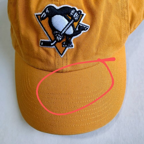 Pittsburgh Penguins 47 Brand Clean Up Hat Strapback Yellow NHL Unstructured Cap - Picture 6 of 8