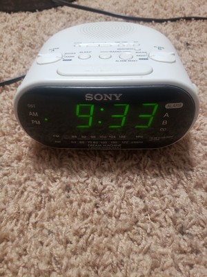 Sony Dream Machine AM/FM Dual Alarm White Clock Radio ICF-C318 TESTED ...