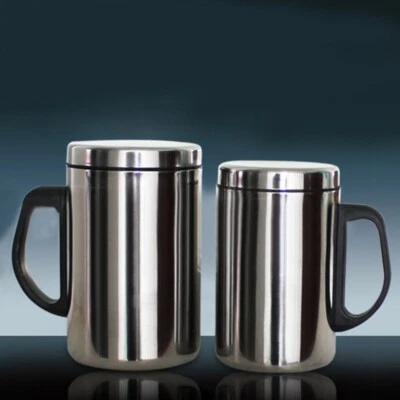Edelstahl Tasse Thermo Wasser Tee Becher 500/350ml Isolierte Heim Tragbar - Bild 1 von 4