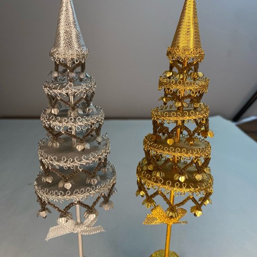Supporto colorato oro e argento 5 strati decorazione Buddha alluminio chiaro - Foto 5 di 9