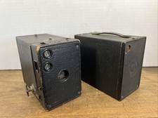 Antique Kodak Brownie Black Box Camera Lot Model B  No. 2 -Estate Sale UNTESTED