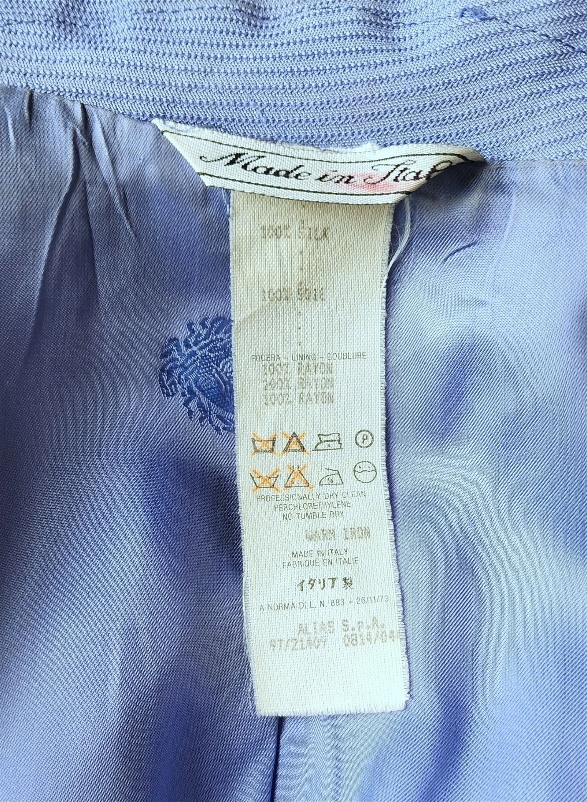 Abito cappotto seta viola pervinca Gianni Versace Couture vintage primavera 1997 40