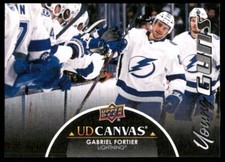 Gabriel Fortier 2021-22 Upper Deck Young Guns Black Canvas RC #C386 Tampa Bay