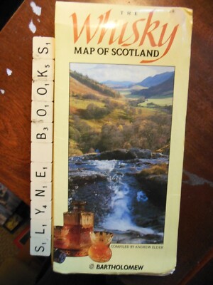 Bartholomew Whisky Fold Out Wall  Map of Scotland Scotch Malt Ideal for Man Cave