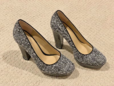 New $150 Michael Kors Sabrina Pump White/Black Tweed Pumps