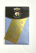 Lasting Impressions Embossing Template Brass Stencil - FLOWERS WITH BUTTERFLY