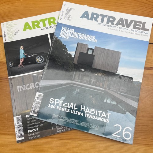 ARTRAVEL MAGAZINE lot 2 -2007/2009 ARCHITECTURE DESIGN DECORATION #14 -26