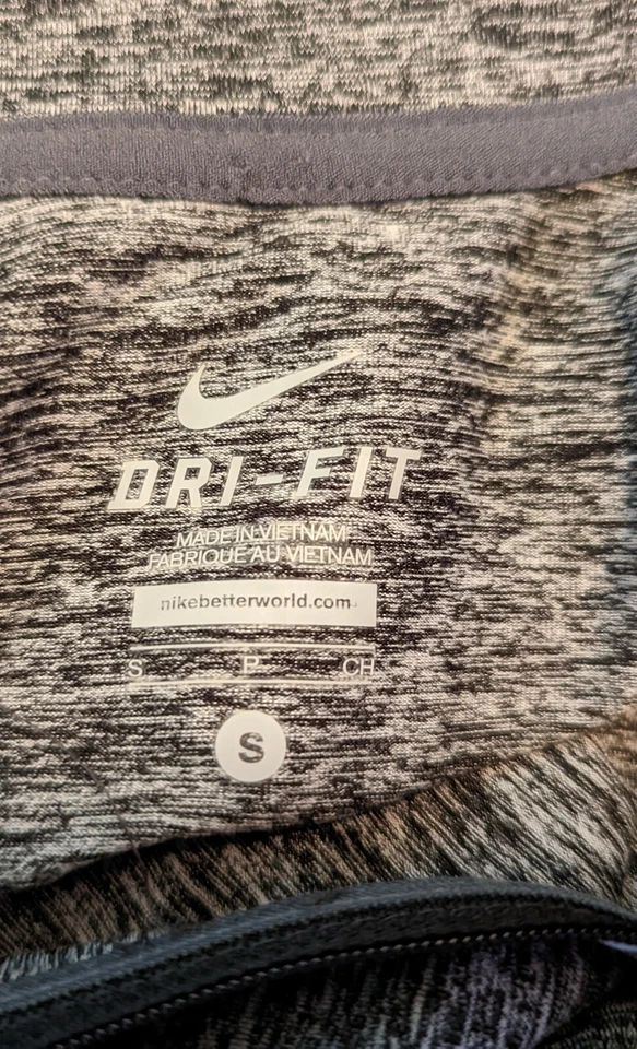 Nike Dri Fit Mujer Talla S Oregon Ducks 1/4 Cremallera Pullover Camisa ls Gris N Negro 2612 Foto 4 de 4