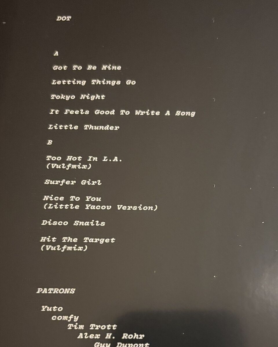 VULFMON “Dot” NEW vinyl (Vulfpeck) - JAPAN PRESSING #326/925 VULFMON “Dot” NEW vinyl (Vulfpeck) - JAPAN PRESSING #326/925