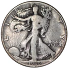 1938-D Walking Liberty Half Dollar ~ Good