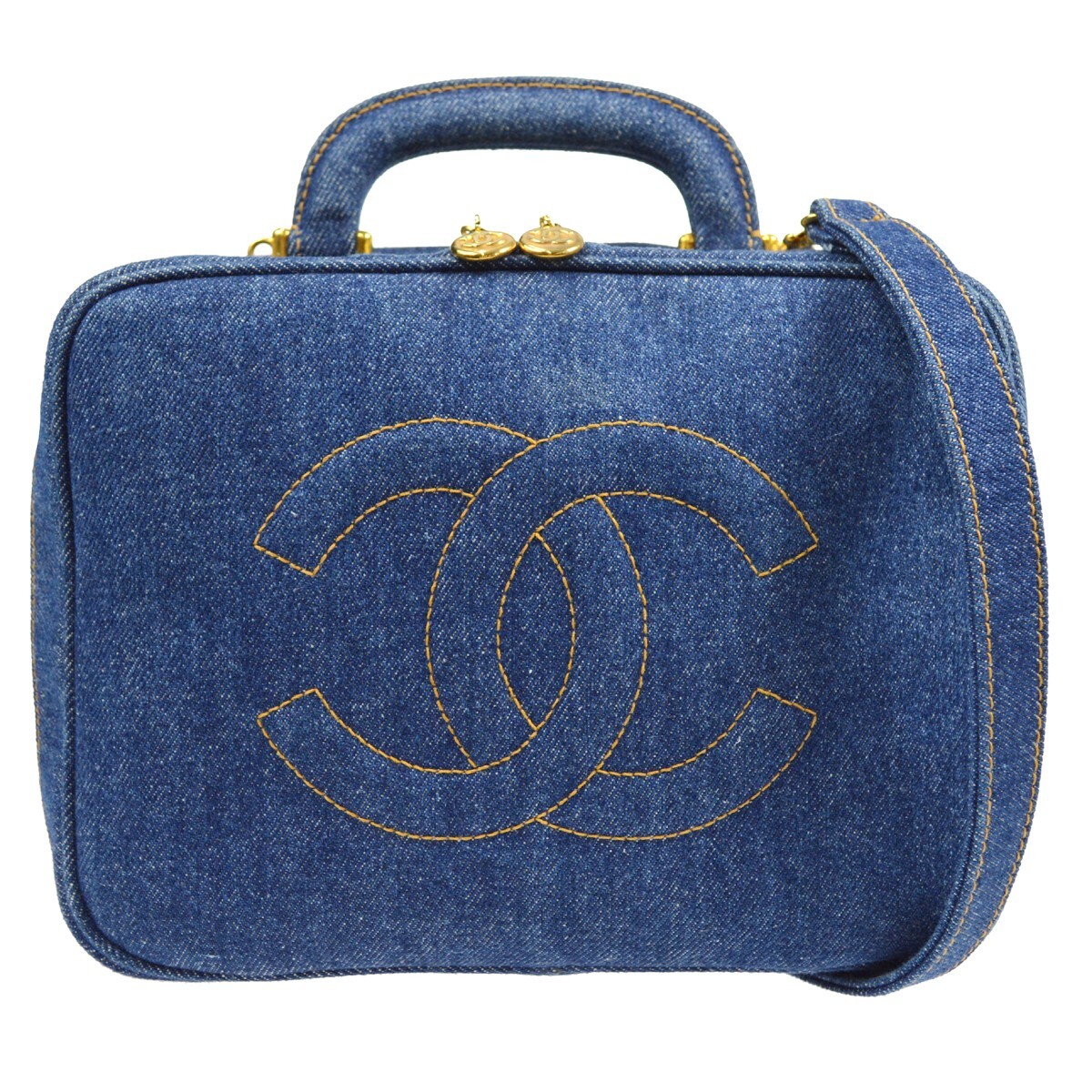 CHANEL ライトブルー ミニバニティーバッグ CHANEL - 未使用 展示品 シャネル CHANEL マトラッセ ミニ