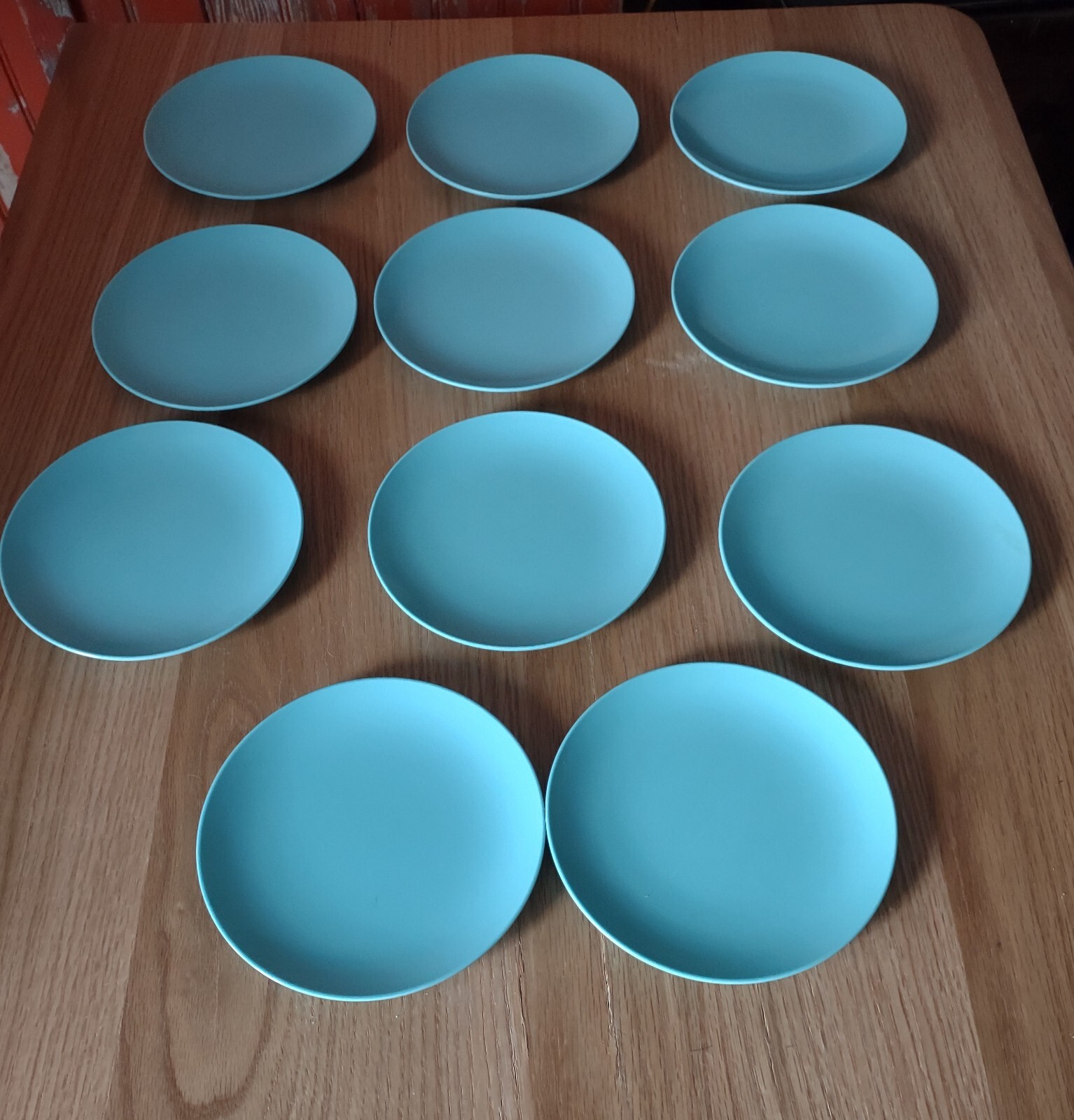 35 Pieces! MidCentury Texas Ware Teal/White Dish Set, Excellent
