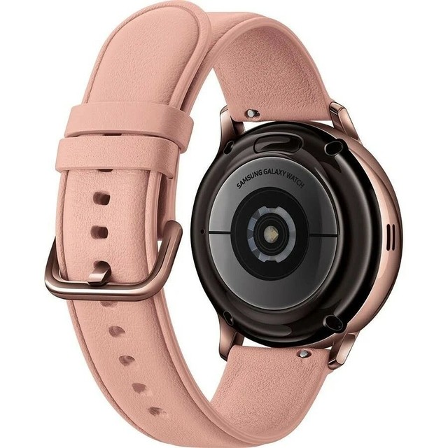 Samsung Galaxy Watch Active 2 SM-R825 44mm Gold-Tone Stainless Steel Case  with Brown Leather Strap Smartwatch (LTE) for sale online | eBay