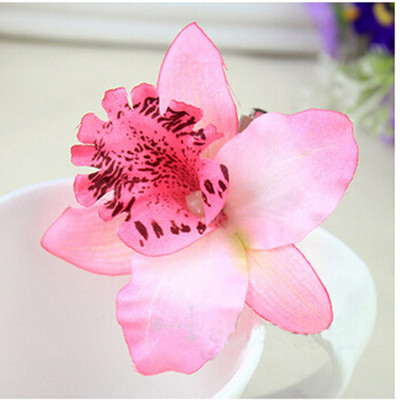Bridal Wedding Orchid Flower Hair Clip Barrette Women Girls  display picture 1