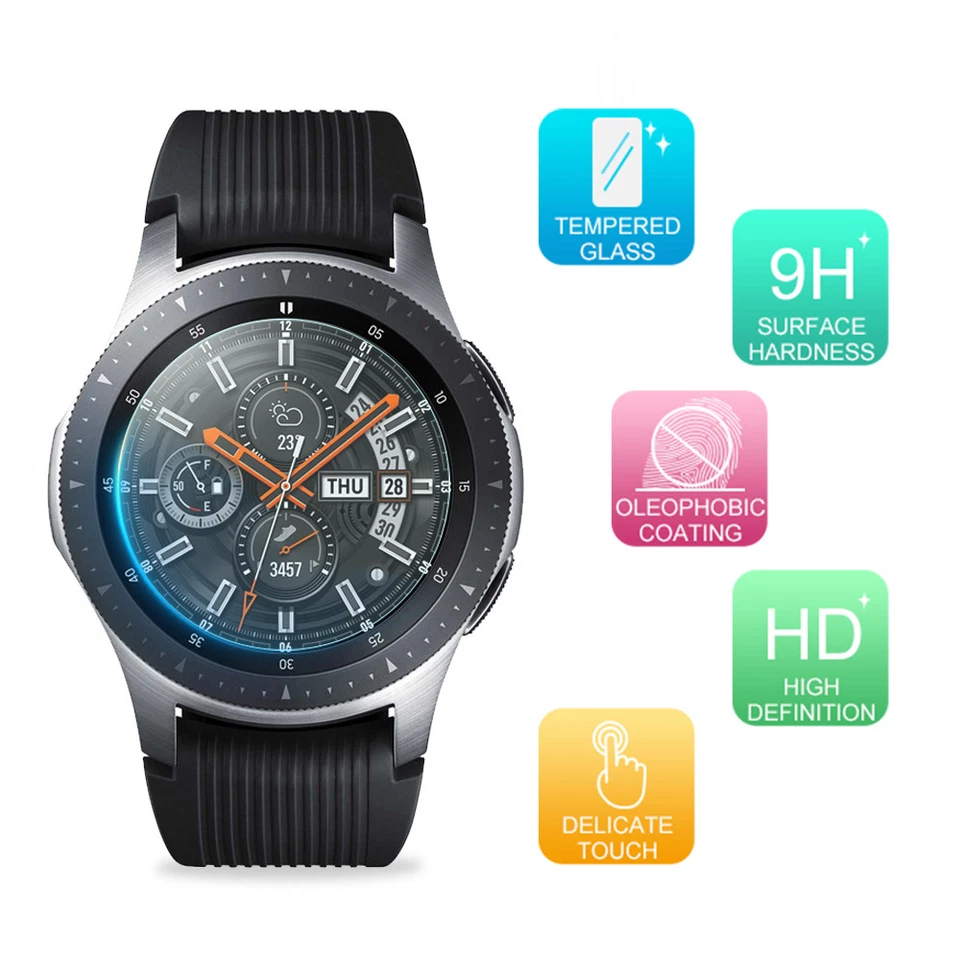 Protector de pantalla de vidrio templado de 42 mm 3X TJS para Samsung Gear S2 y Galaxy Watch Foto 3 de 4