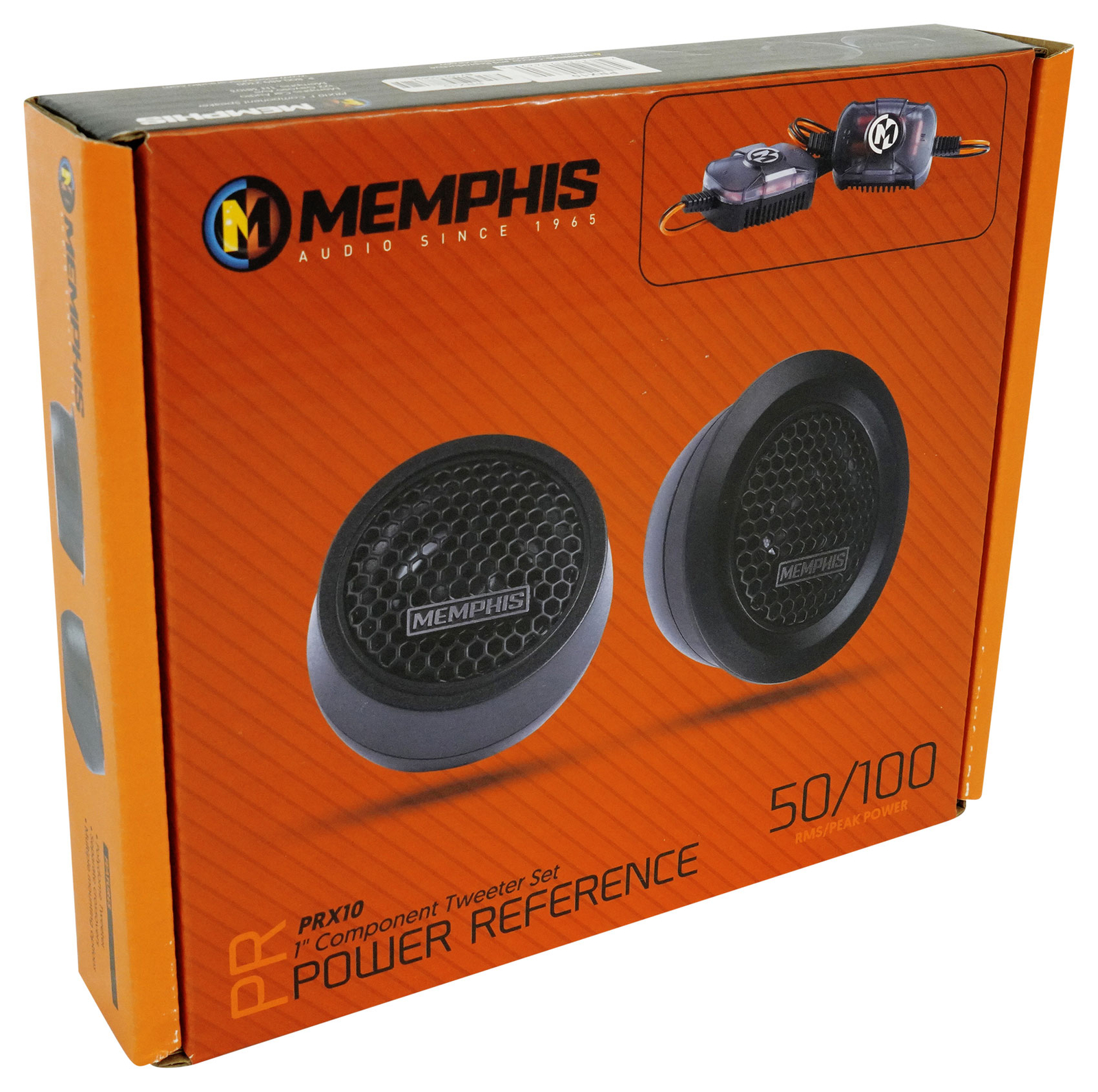 Пара купольных твитеров Memphis Audio PRX10 1 PEI Car Audio с 2-полосными переходниками
