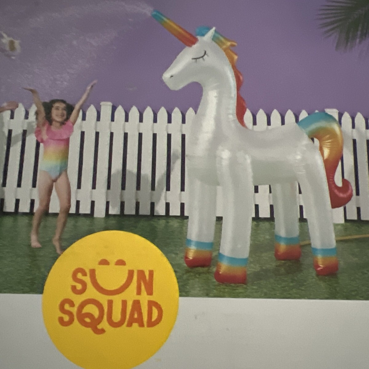 Sun Squad Inflatable Giant Unicorn Sprinkler Foot Tall BRAND NEW