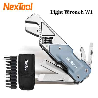 Adjustable Small Wrench 6-in-1 Multitool Folding Pliers Screwdriver EDC Kit