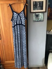 Linea blue printed sleeveless maxi dress size 16