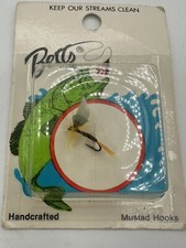 Vintage BETTS Mustad Yellow And Black Fly Fishing Lure 1986