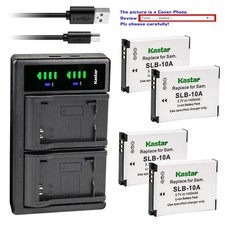 Kastar Battery LTD2 Charger for Samsung SLB-10A Samsung WB850F WB1000 Camera