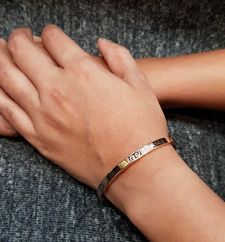 18K BIS Hallmarked Plain Solid Rose Gold Versace Bracelet