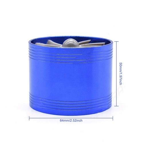 Universal Car Air Intake Turbonator Single Fan Turbine Gas Fuel Saver Turbo Blue - Bild 3 von 10