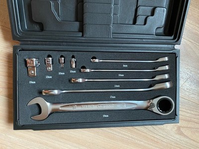 KS Tools GEARplus Ratschenringmaulschlüssel-Satz umschaltbar, 9-teilig  503.4650
