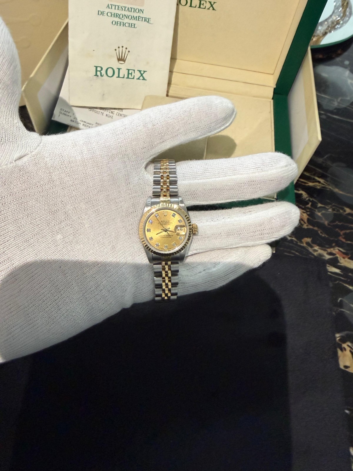 Rolex Datejust 26MM Champagne Diamond Dial 1994
