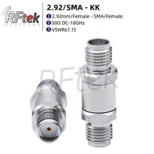 Precision 2.92mm Female To SMA Female 18G RF Microwave Adapter MMwave Connector