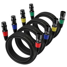 XLR Cables 35 ft 4 Pack - Premium Balanced Microphone Cable with 3-Pin XLR Ma...