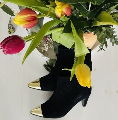 Gabor Damen Stiefletten goldfarbene Spitze edel Gr. 4 ( 37) NP: 120 Euro NEUw!