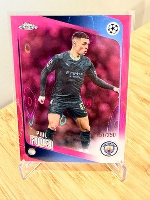 Phil Foden 2025-26 Topps Chrome UEFA UCC Pink Lava Refractor /250 Man City 103
