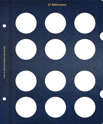 Blank Page for Whitman Classic Coin Albums - 37mm Openings