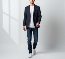 SUITSUPPLY Napoli Blazer Men's EU 48 Lined Single Breasted Pure Wool Super 110's
