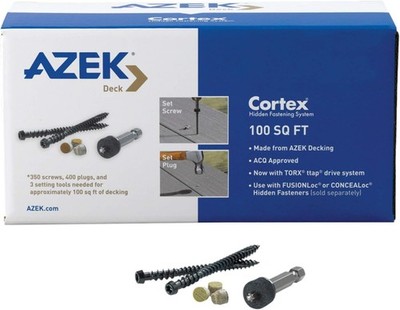 Azek cortex Hidden deck screws 100 Sq.Ft Torx drive Fusionloc BRAZILIAN WALNUT