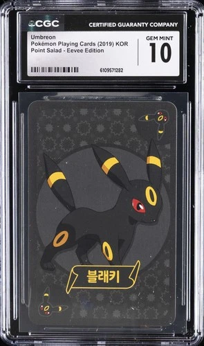 2019 POKEMON PLAYING CARDS KOREAN POINT SALAD - EEVEE ED UMBREON CGC 10 GEM MINT