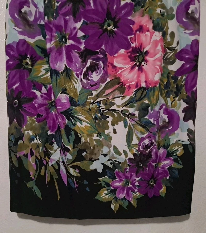 Vestido Vaina Connected Apparel Para Mujer Talla 20W Púrpura Floral Sin Mangas Cremallera Nuevo con Etiquetas Foto 3 de 4