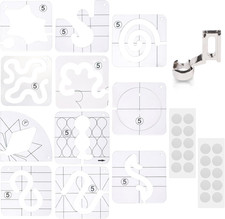 14 PCs Free Motion Quilting Template Set Includes 11 Quilting Templates 3mm, Hig