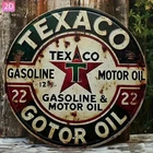 Texaco Gasoline Motor Oil Metal Sign Vintage Rustic Garage Man Cave Decor Plaque