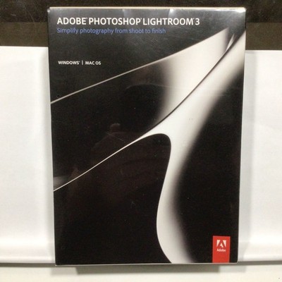 NEW Adobe Photoshop Lightroom 3 Full Retail Version WIN/MAC - Factory Sealed