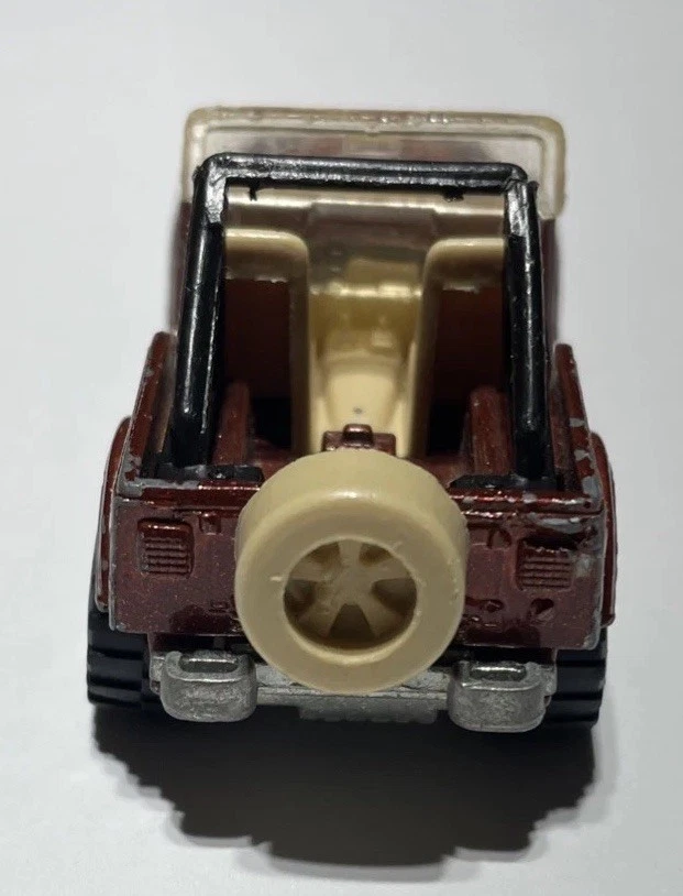 Jeep CJ-7 1981 Hot Wheels Real Riders marrón con neumáticos Goodyear *suelto* Foto 3 de 4