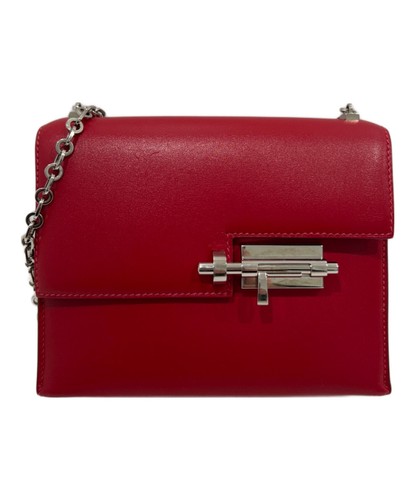HERMES Schultertasche Verrou Chain Mini rot Veau de la Croix SHW C Stempel - Bild 1 von 11