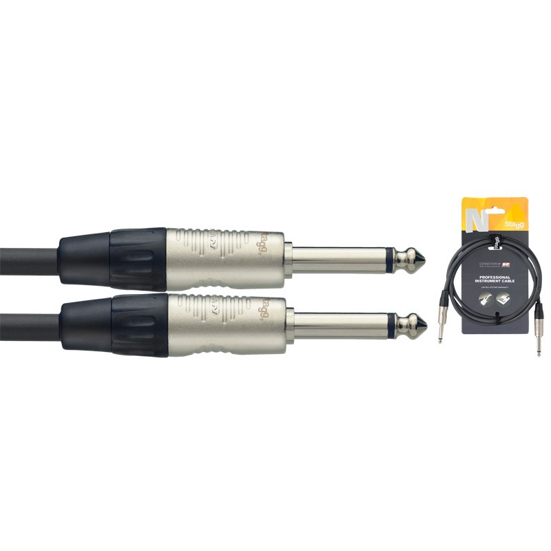 Stagg NGC1,5R 1.5M/5FT Jack to Jack Instrument Cable (NEW)