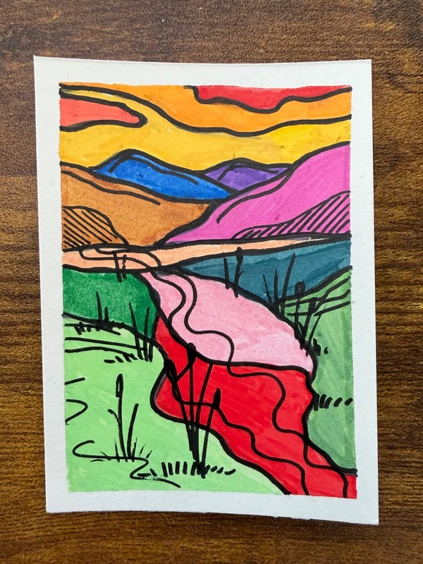 ACEO  Original Landscape Sunset #2
