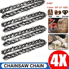 4pcs Chainsaw Chain For Bosch AKE35/17S AKE35-18S 14" Bar 3/8 LP .050 1.3 52DL