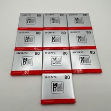 Sony Blank Minidisc MD MDW80T 80min Lot of 10 Japan Unused New mn001