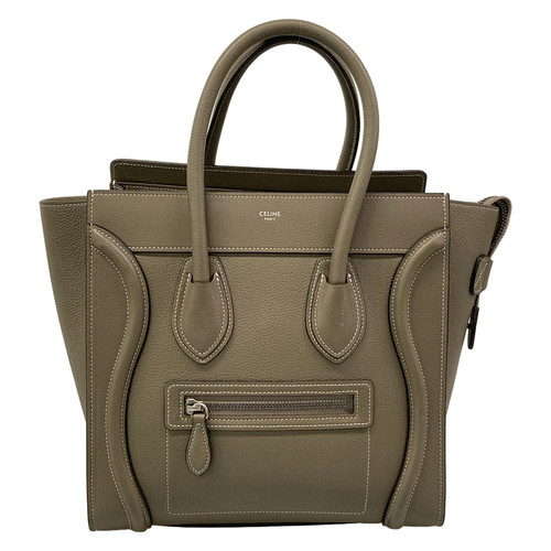CELINE Luggage Micro Shopper 189793DRU.09SO Pickpocket (gray-beige) Handbag